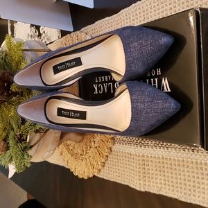 WHBM White House Black Market  chambray Portia shoes